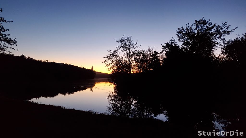 evening sun reflection